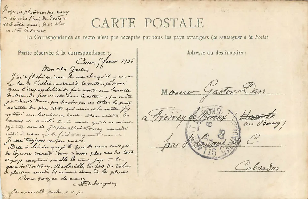 CAEN — Vista Geral (lado Sul) — L. D. - Verso