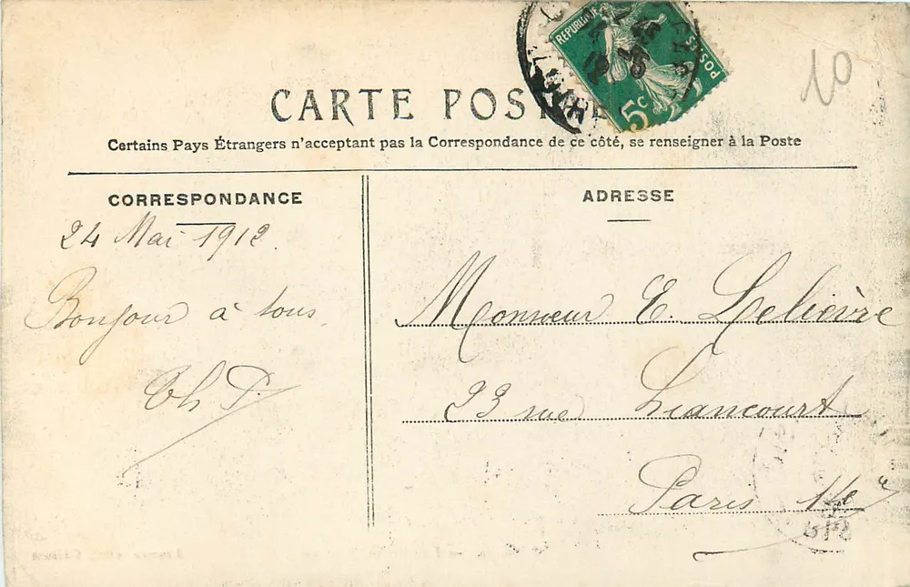 Orléans — Palácio da Justiça — Levrier, editor, Orléans - Verso