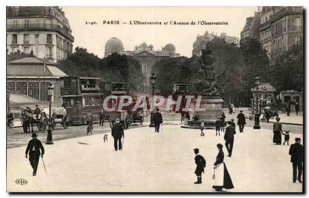Paris — Das Observatorium und die Avenue de l'Observatoire — Verlag ELD, n° 2140 - Vorderseite