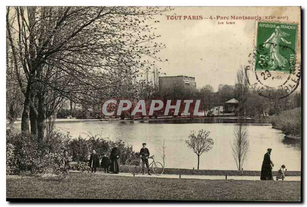 Parque Montsouris (XIVe arrt) — O lago — TOUT PARIS — editor TOUT PARIS, n°4 - Frente