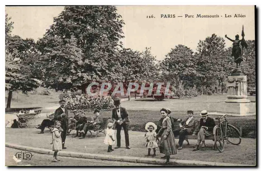 PARIS — Parc Montsouris — Les Allées — Éditeur ELD, n° 126 - Vorderseite