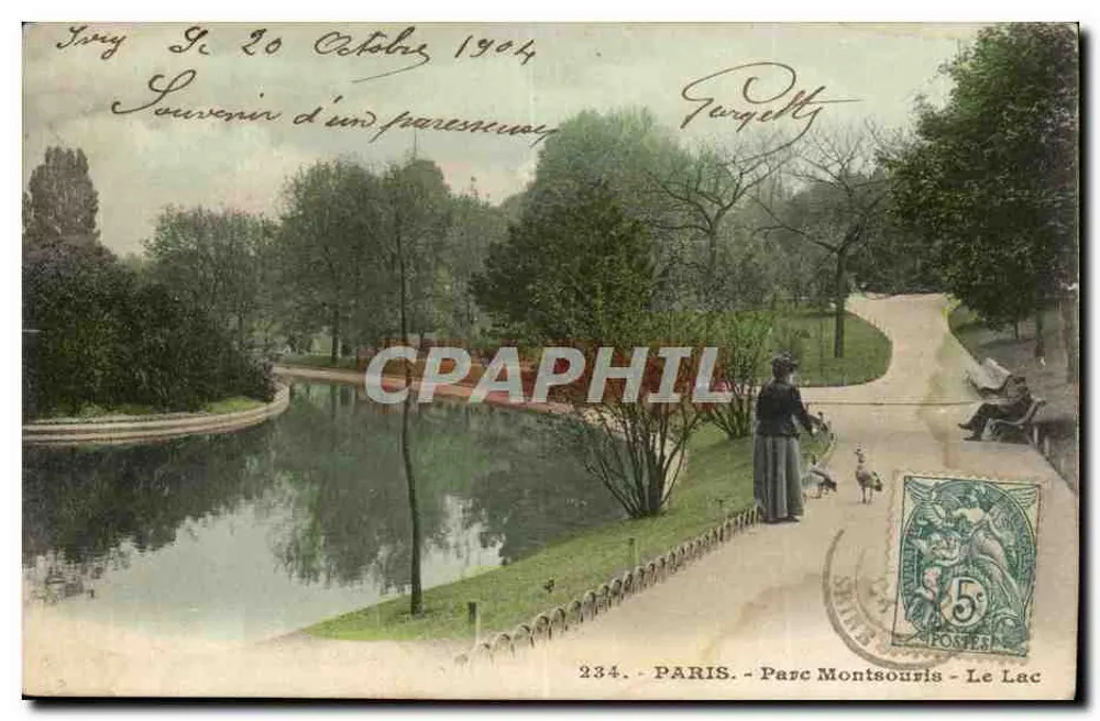 París - Parc Montsouris - El Lago — Targettly, n° 234 - Anverso