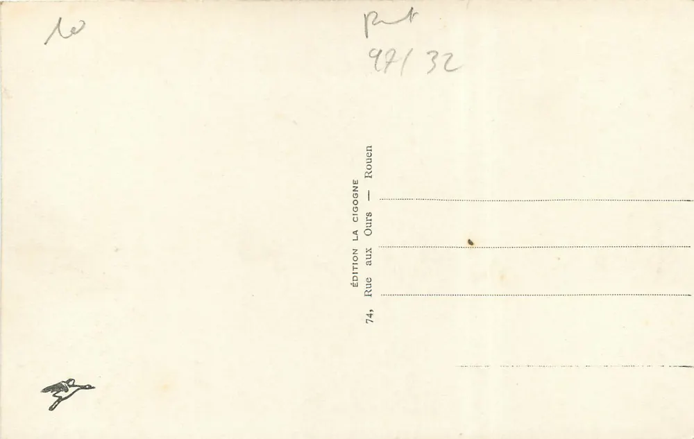 Rouen — Pont Transbordeur — Edição La Cigogne - Verso