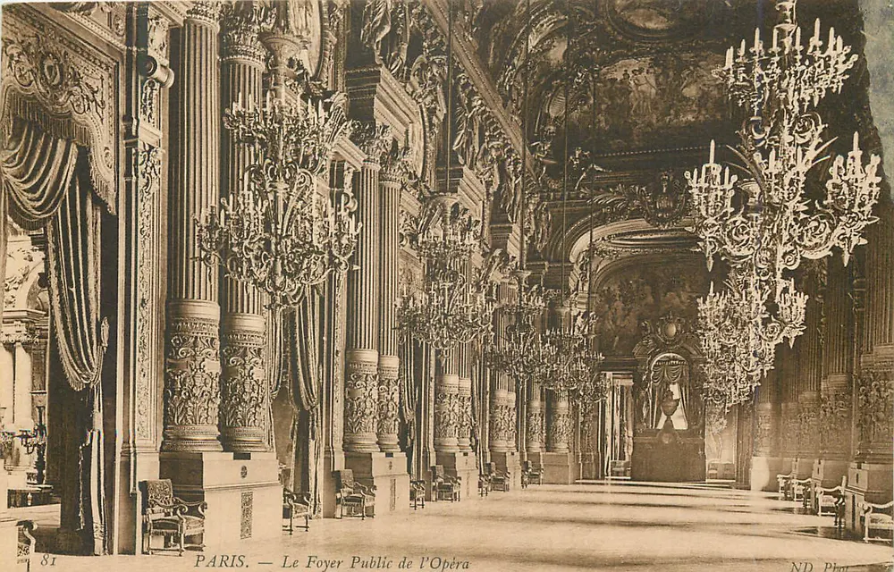 Paris — O Foyer Público da Ópera — ND Phot - Frente