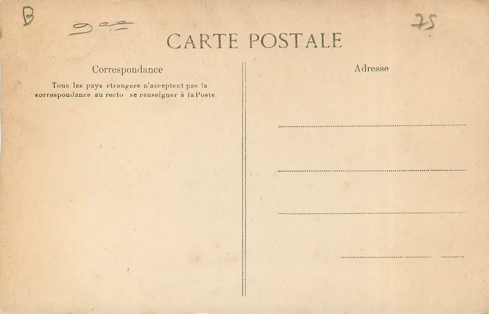 Paris — A Igreja de Nossa Senhora de Lorette — E. L. D. n°423 - Verso