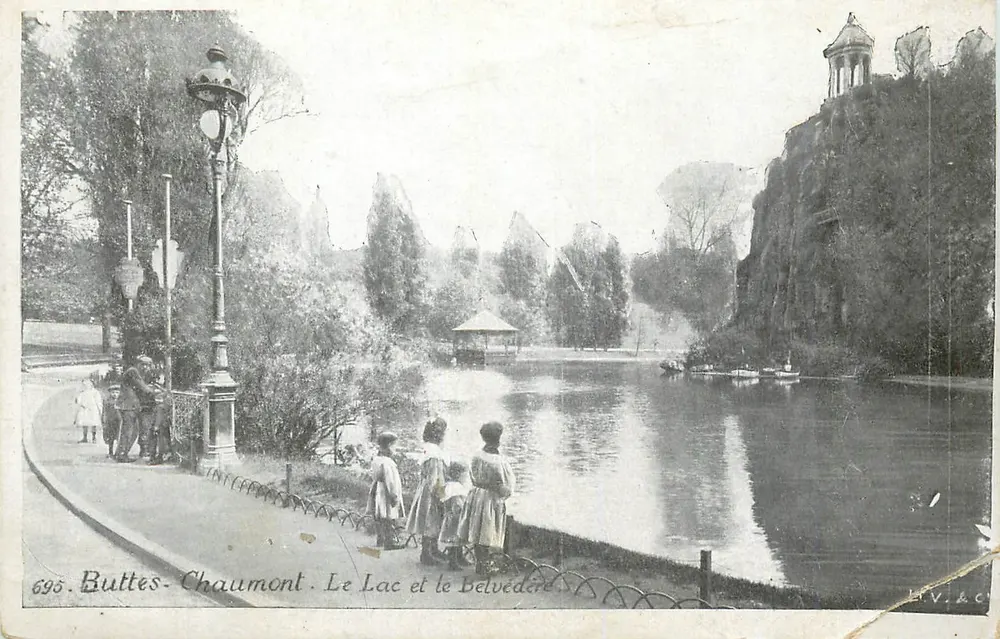 Buttes-Chaumont - Le Lac et le Belvédère — H.V. & C. n°693 - Recto