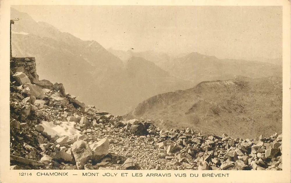 Chamonix — Mont Joly en de Arravis gezien vanaf het Brévent — Collectie Les Deux Savoures - Voorkant
