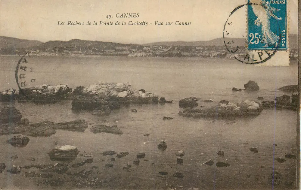 Die Felsen der Pointe de la Croisette — Ansicht von Cannes — Unbekannter Verlag, Nr. 49 - Vorderseite