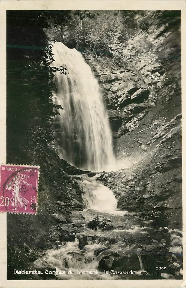 Diablerets - Gorges do Torrent - a Cascata — Edição Fred Pernet, n° 5302 - Frente
