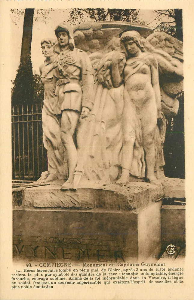 Compiègne — Monumento ao Capitão Guynemer — Claude Hulot, n°40 - Frente