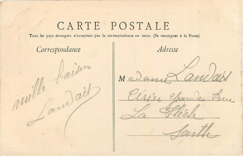 Bayeux — Ensemble de la Cathédrale, vue de l'Évêché — éditeur inconnu, n°6 - Verso