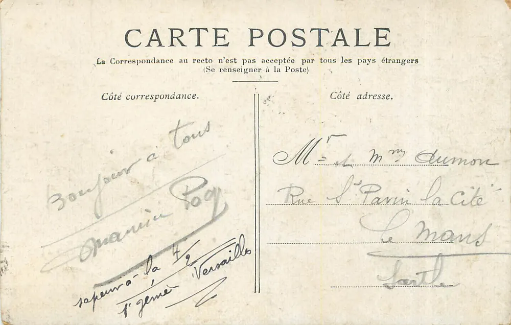 Versailles — Grand-Trianon — Editora: POSTE FRANÇAISE - Verso