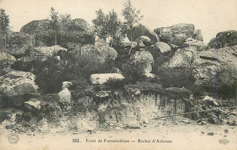 Woud van Fontainebleau — Roche d'Arbonne — A. Sirdon, uitgever, n° 362 - Voorkant