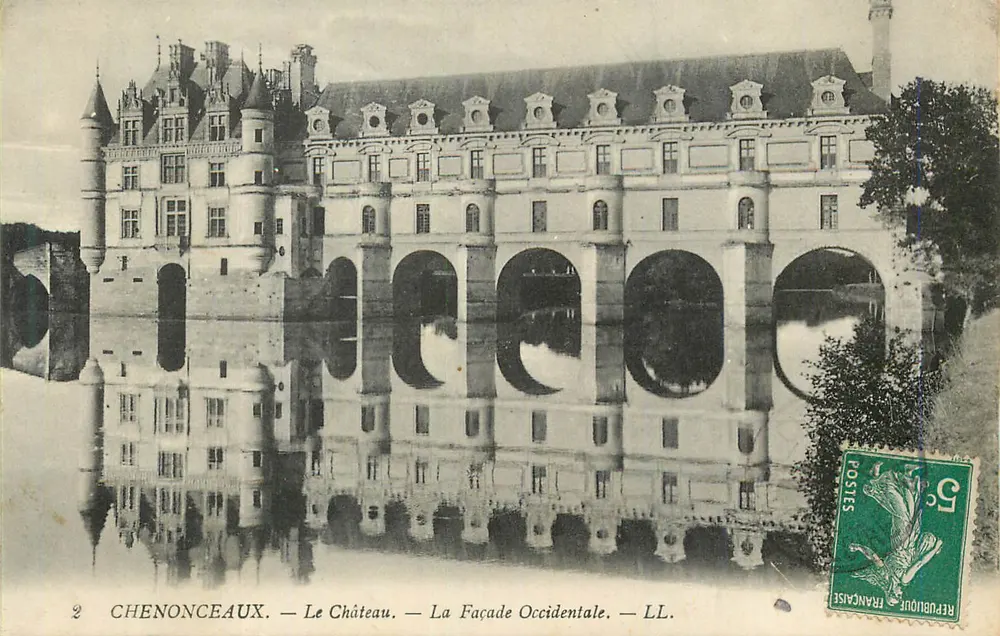 Chenonceaux — O Castelo — A Fachada Ocidental — LL. - Frente