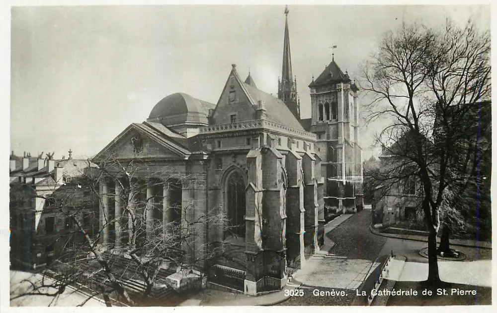 Genebra. A Catedral de St-Pierre — n° 3025 — Georges Jaeger, Editor, Genebra - Frente
