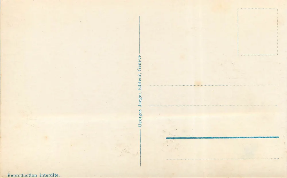 Genebra — Ponte do Mont-Blanc — Georges Jaeger, n°3402 - Verso