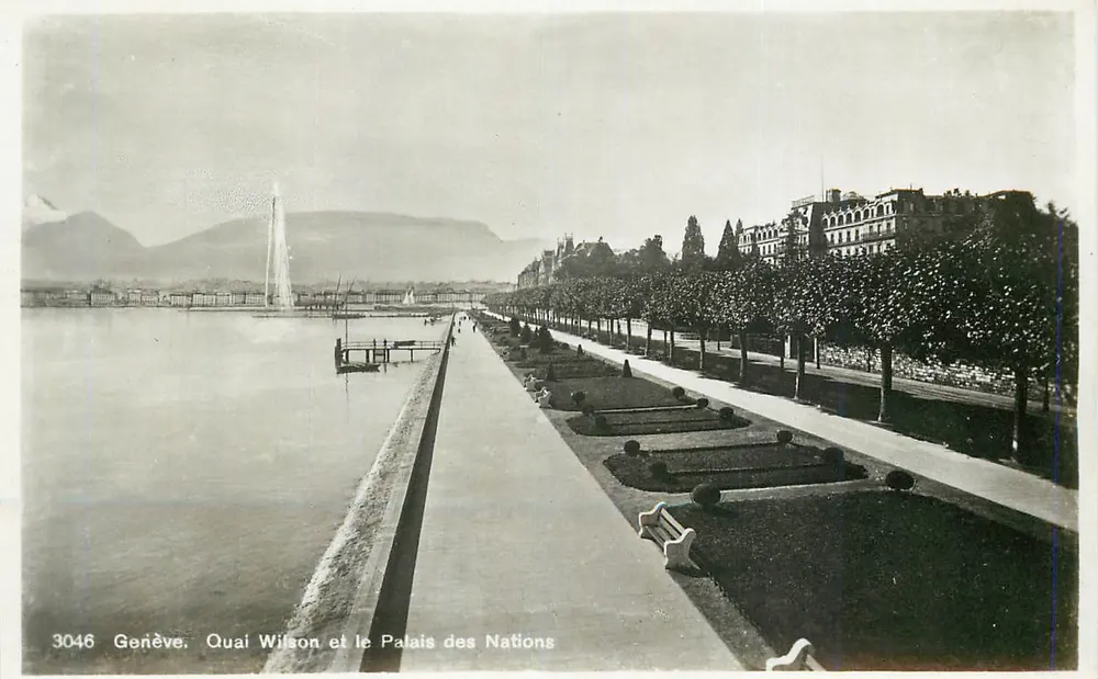 Genève. Quai Wilson et le Palais des Nations — Georges Jagger, éditeur, n° 3046 - Recto