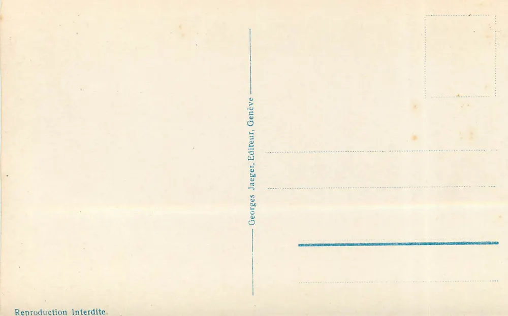 Genève. Quai Wilson et le Palais des Nations — Georges Jagger, éditeur, n° 3046 - Verso