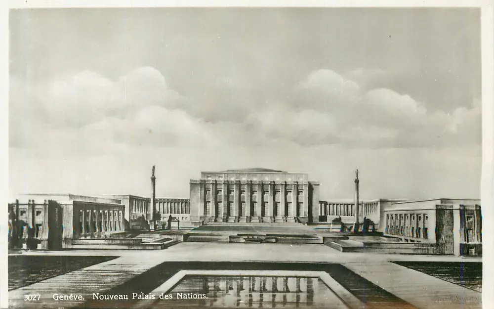 Genebra. Novo Palácio das Nações — Georges Jaeger, editor, n° 3027 - Frente