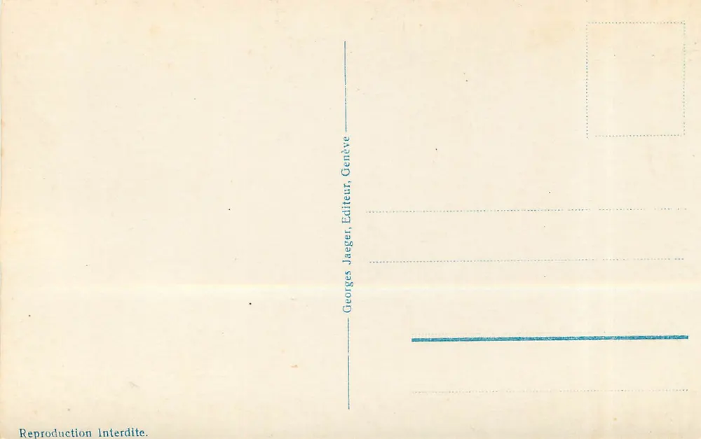Genebra. Novo Palácio das Nações — Georges Jaeger, editor, n° 3027 - Verso