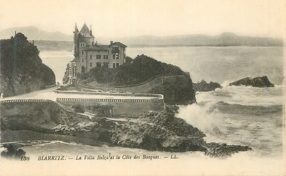 Biarritz — La Villa Belza et la Côte des Basques — LL. N° 138 - Recto