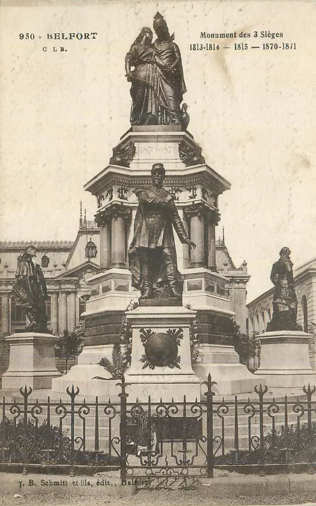 Belfort — Monumento dos 3 Sítios — J. B. Schmitt e filhos, editor, Belfort - Frente