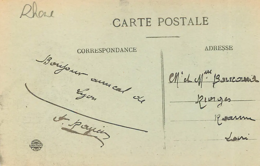 LYON — Palácio da Bolsa — E.R. — n°140 - Verso