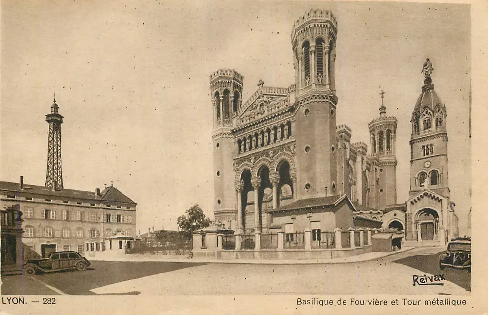 Lyon — Basilique de Fourvière et Tour métallique — Reivan, n° 282 - Recto
