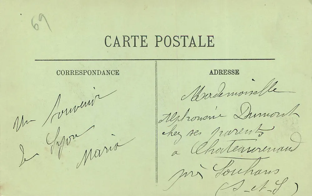LYON. — Nossa Senhora de Fourvière — LL. — Editor LL, n° 180 - Verso