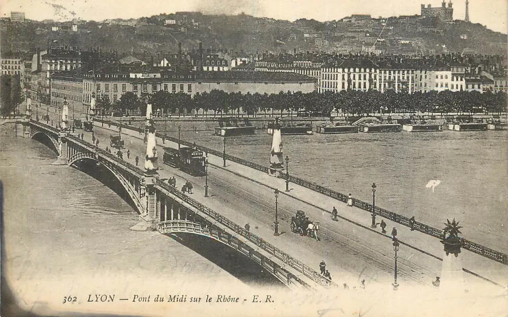 LYON — Ponte do Meio sobre o Ródano — E.R. n°362 - Frente