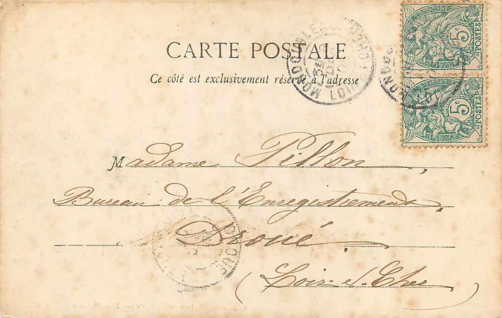 Façade du Château de St-Agile par Mondoubleau (XVIIe siècle) — éditeur A.D.&C. — n° de série non visible - Verso