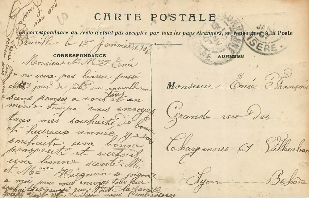 Grenoble — O Palácio de Justiça — Sayn, editor n°25 - Verso
