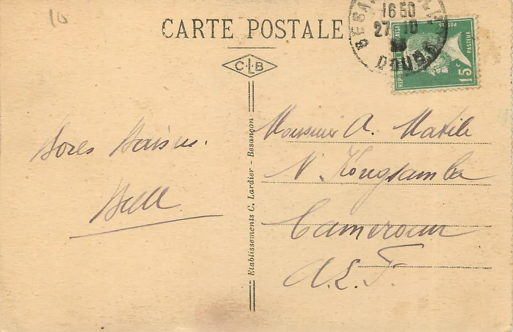 Besançon-les-Bains — Palácio de Justiça, século XVI (antigo Parlamento da Franche-Comté) — C.L.B. - Verso