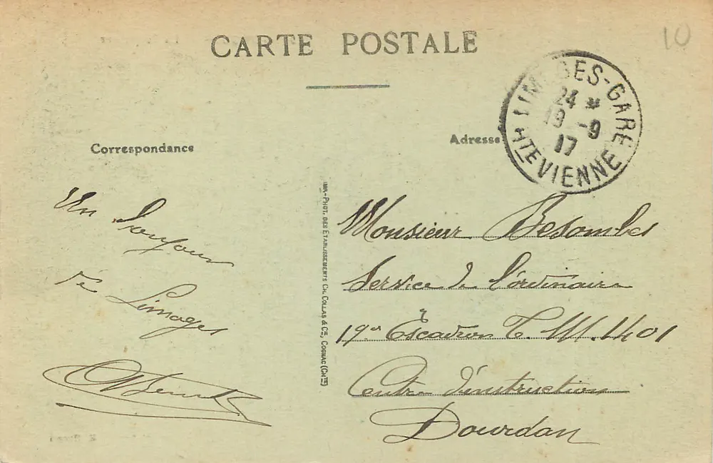 Limoges — A Prefeitura — R. Harari - Verso