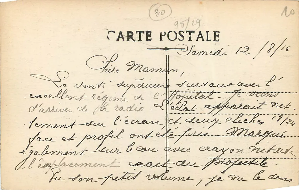 Nîmes - A Prefeitura — editor Marjat, rua da Madeleine, Nîmes - Verso