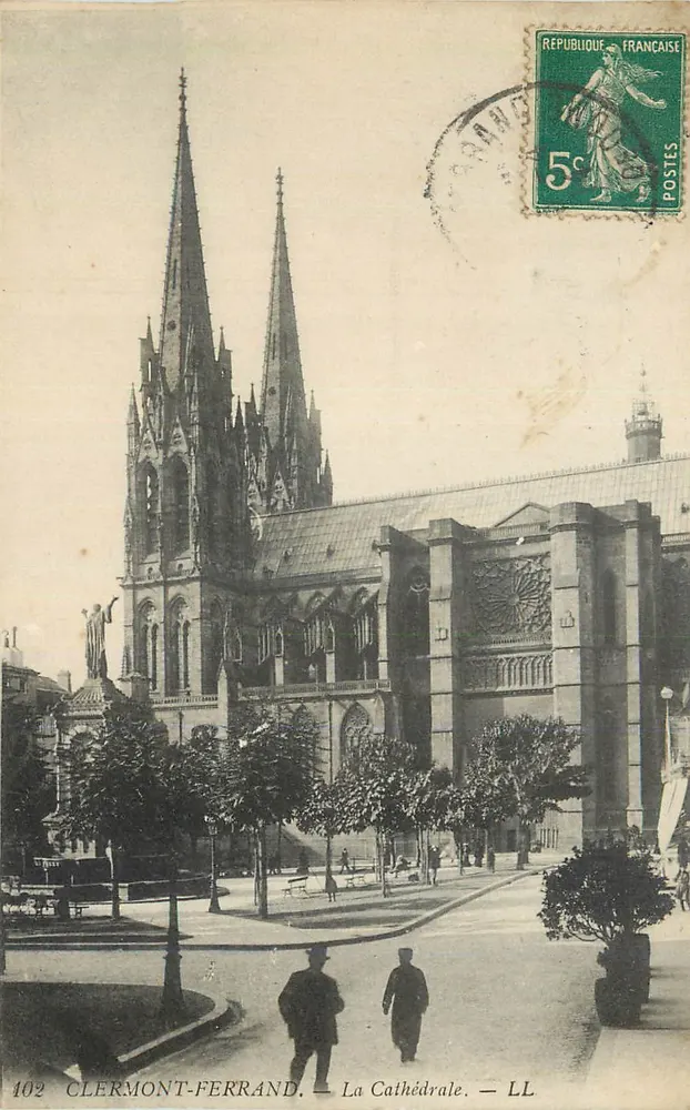 Clermont-Ferrand — A Catedral — LL — editor LL, n° 102 - Frente