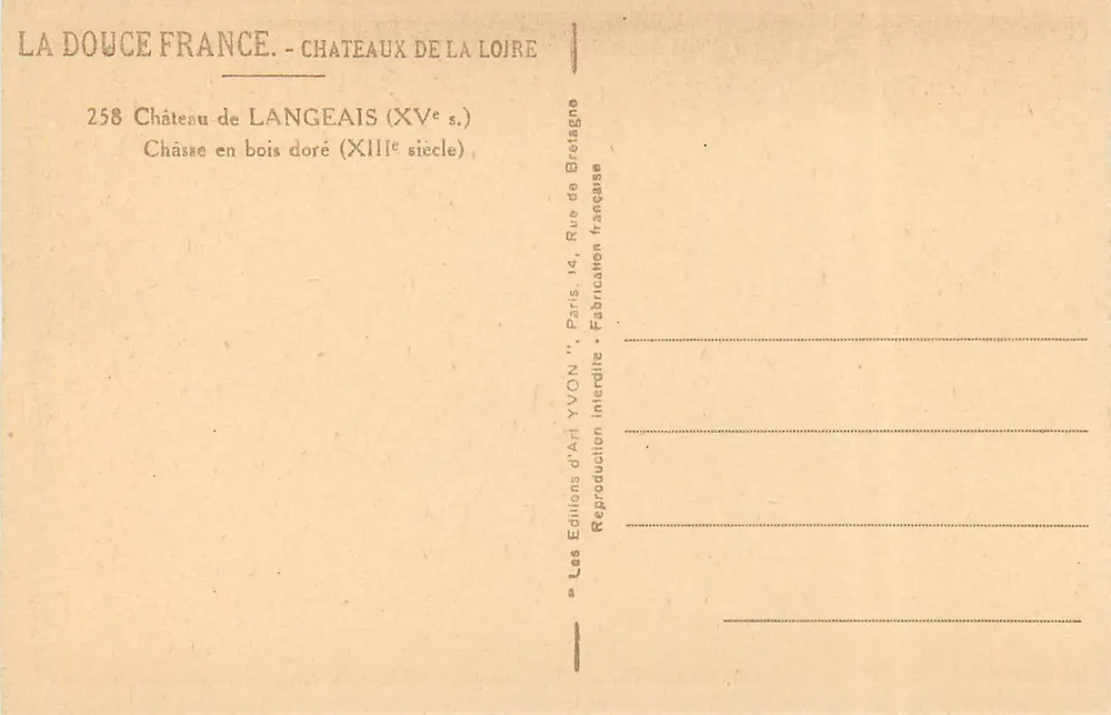 Châsse en bois doré — XIIIe siècle — Éditions d'Art YVON - Verso