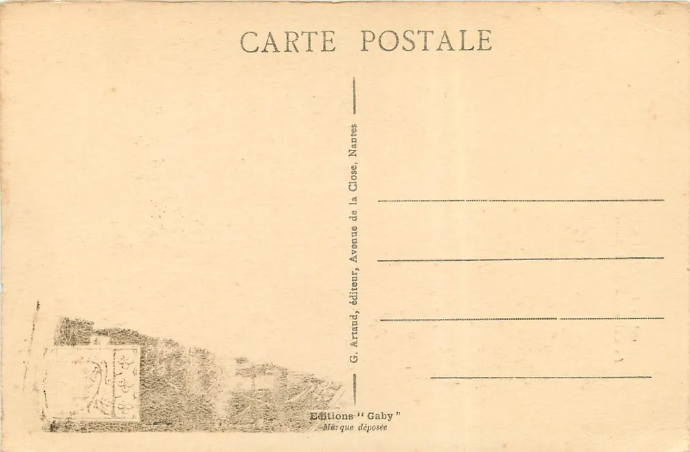 Bordeaux — A Catedral de São André — Editor G. Arnaud, Nantes - Verso