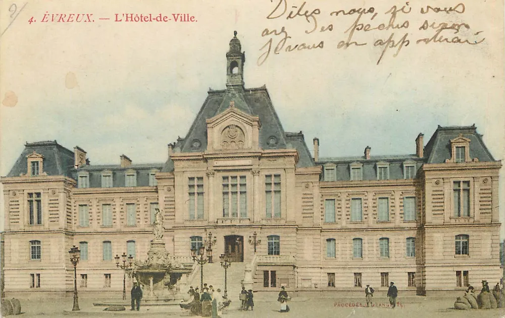 Évreux — O Hôtel-de-Ville — PROCÈDES JEANNE, 4. - Frente