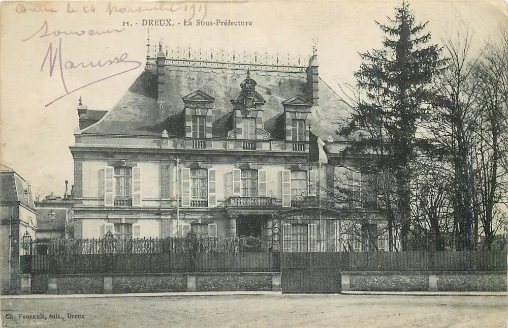 Dreux - A Subprefeitura — Ch. Fonceault, editor Dreux, n°11 - Frente