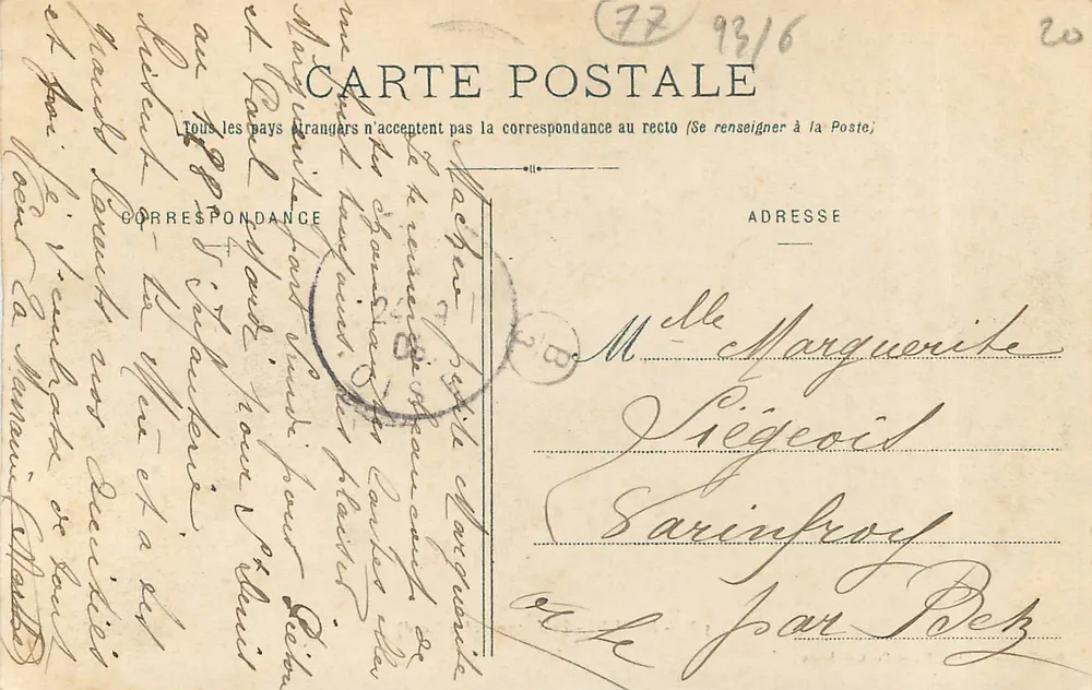 MELUN - Prefeitura (lado Norte) — Thibault, editor, Melun-Fontainebleau - Verso