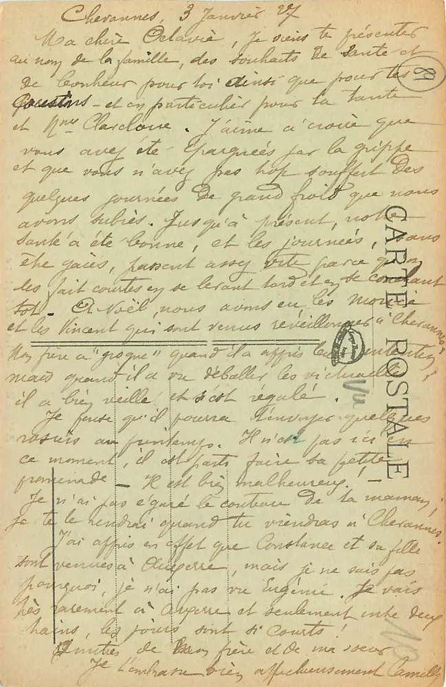 Auxerre — A Prefeitura — Ed. G. Dumoulin - Verso
