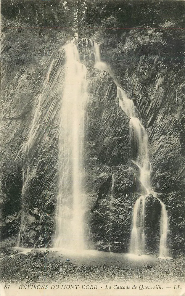 Okręgi Mont-Dore — Kaskada Queureuil — LL, nr 87 - Awers