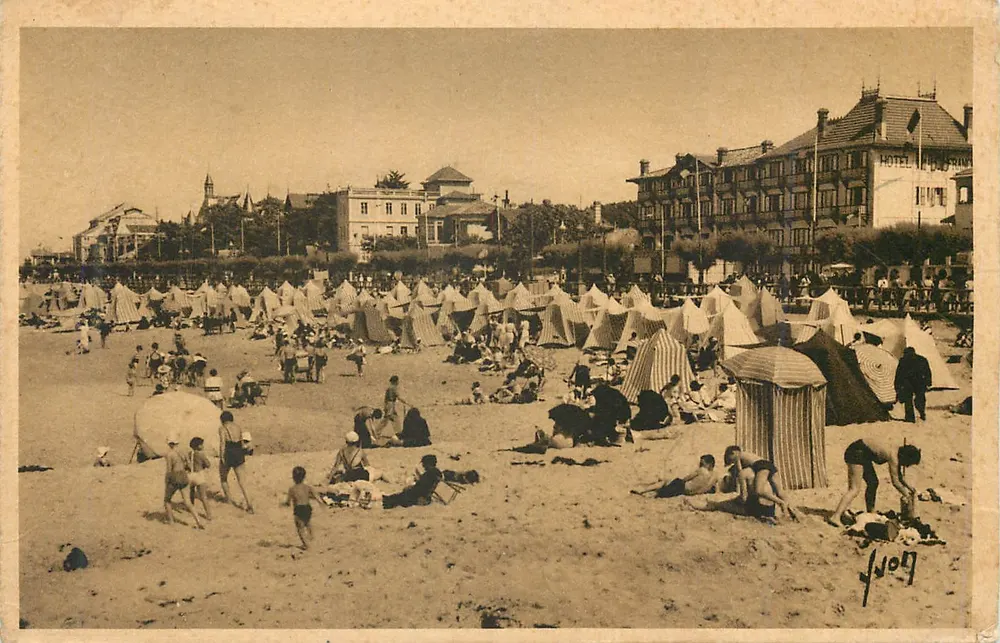 Arcachon (Gironde) — A praia — Edições de Arte YVON, Paris - Frente