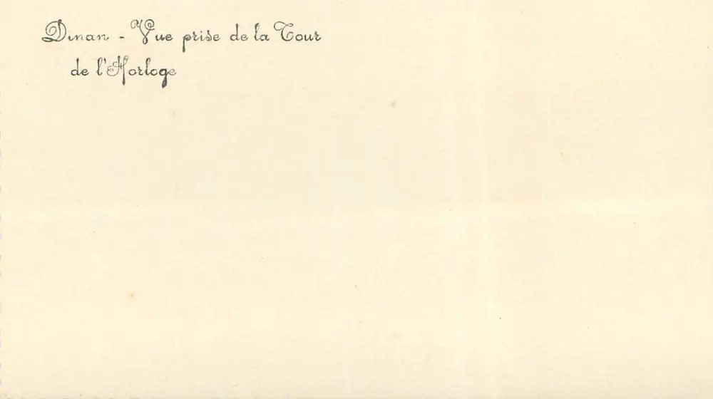 Dinan — Vue prise de la Tour de l'Horloge - Verso
