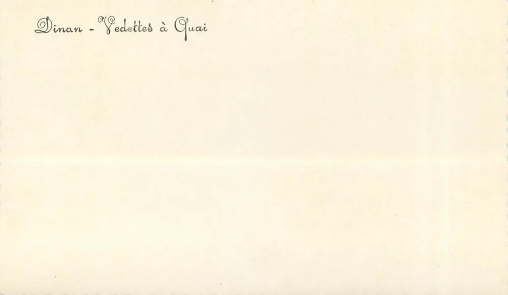 Dinan - Vedettes no Cais - Verso