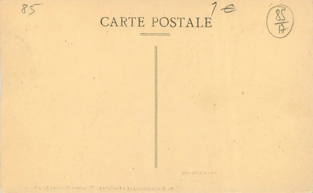 Noirmoutier - Rocks of Estacado (Side of Anse Rouge) — Edition Delhomeau, no. 10 - Back