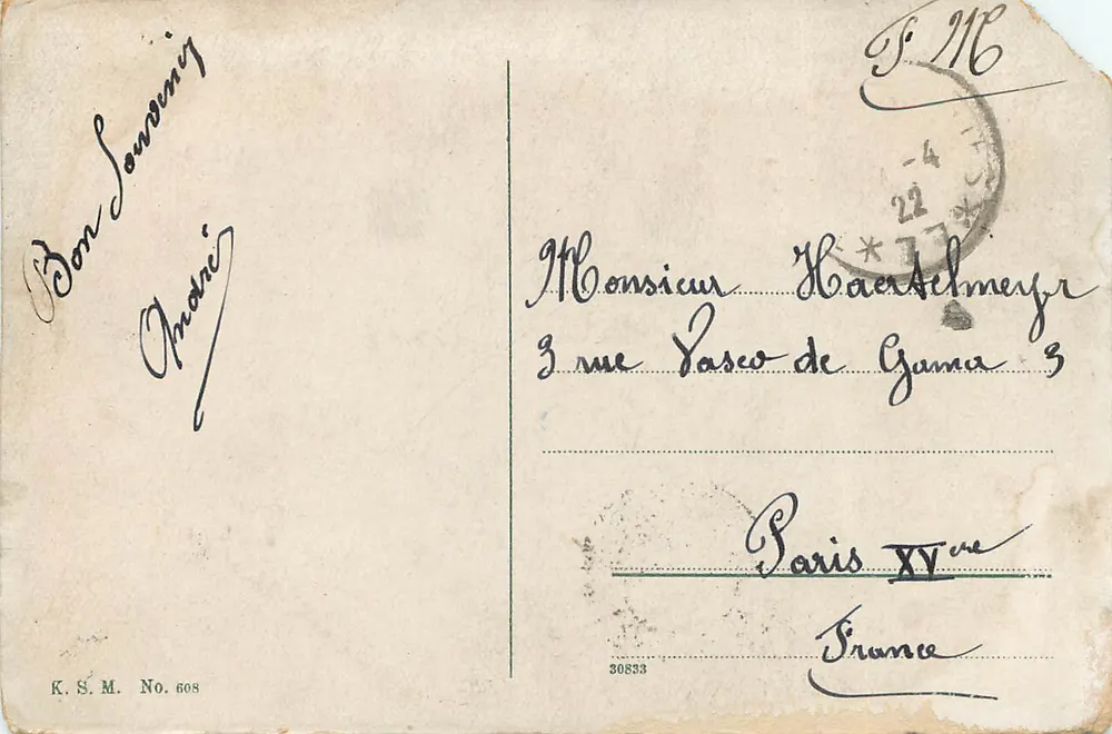 Mainz — Ponte do Sul — K.S.M. No. 608 - Verso