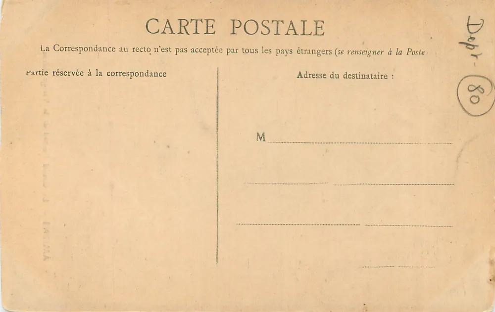 Amiens — Le Grand Portail de la Vierge dorée — Éditeur non identifié, n° de série non visible - Verso