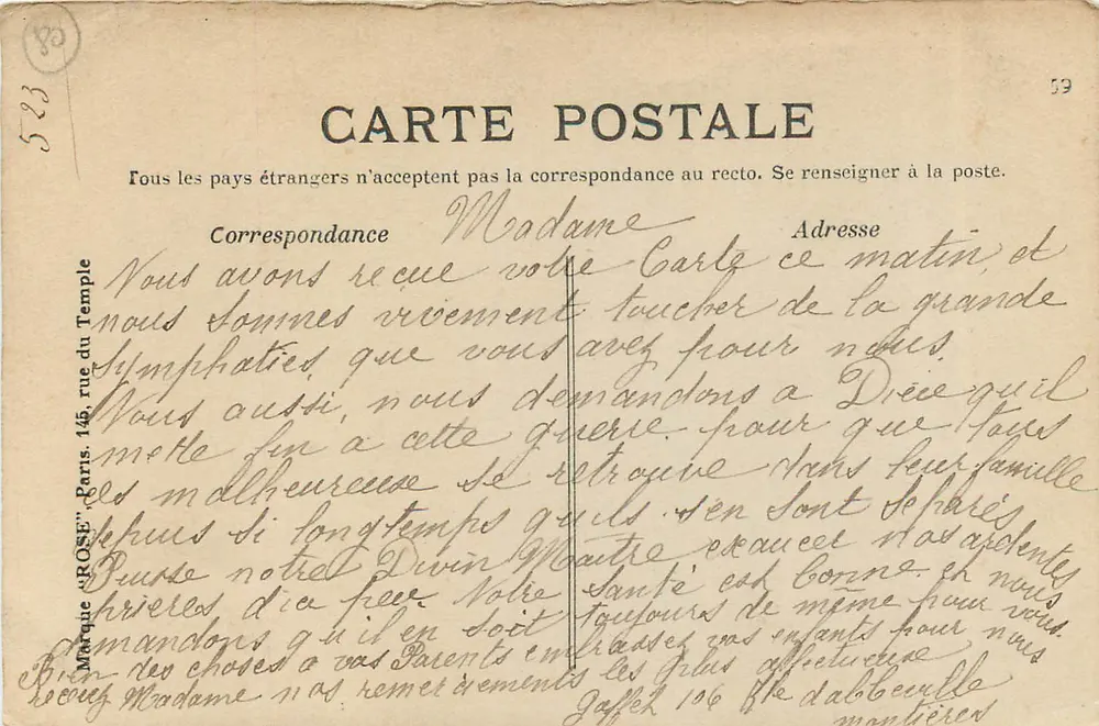 Amiens (Somme) — Die Kathedrale — II. Das Leben des hl. Firmin — Verlag ROSE, Nr. 29 - Rückseite
